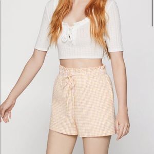 NEW BCBG Pull-On Paperbag Waist Short, size large